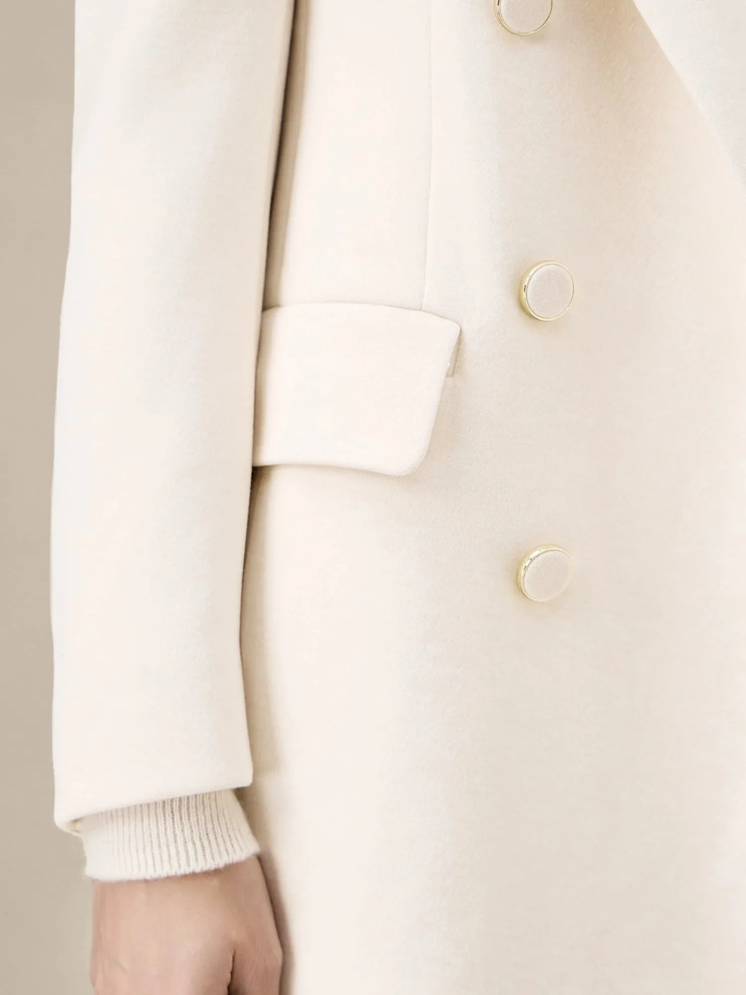 Amoretu Women's Wool Peak Lapel Stretch Blazer
