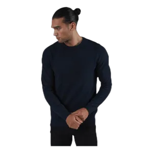 Basic Knit Crew Neck Blue
