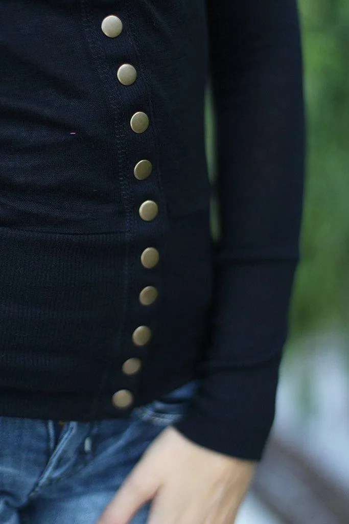 Black Button Down Cardigan