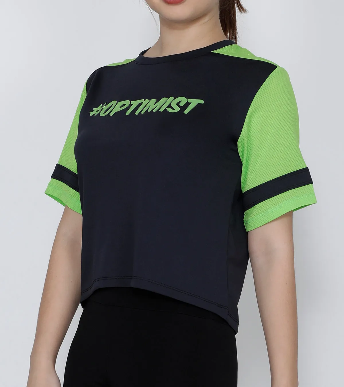 Black Lemon Optimist Crop Top