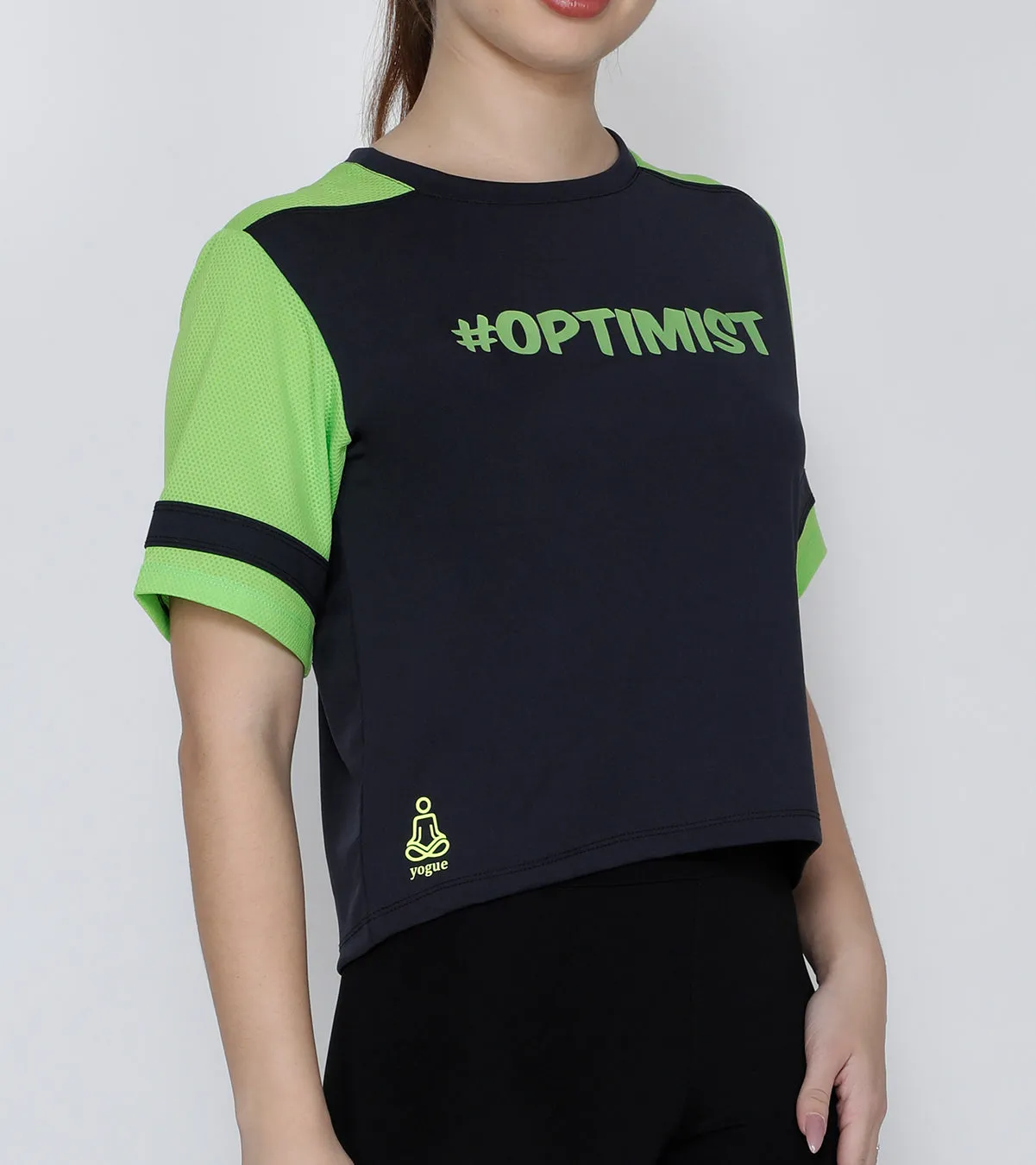 Black Lemon Optimist Crop Top