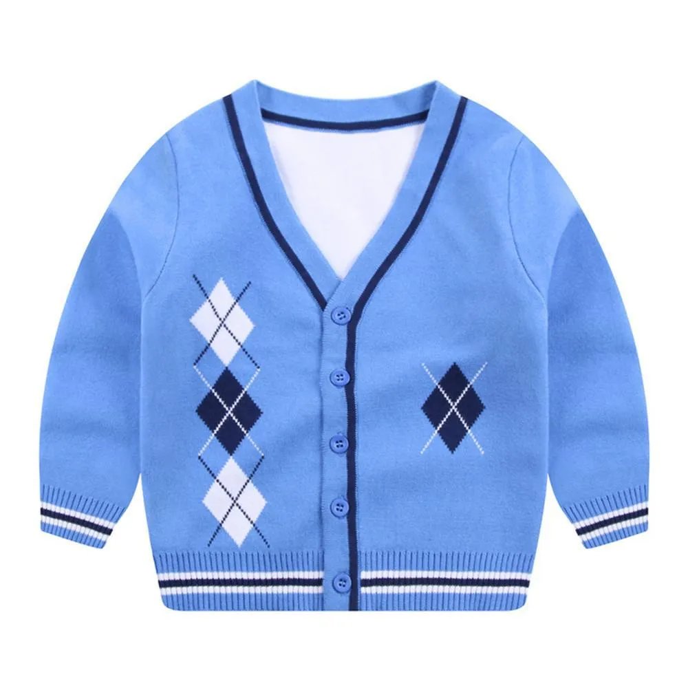 Boys Long Sleeve Cardigan Sweater Jacket