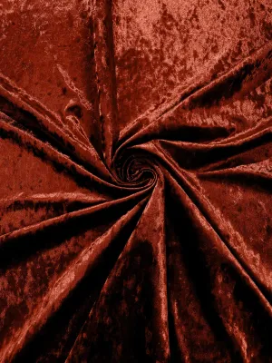 Burnt Orange Crushed Velvet Fabric/58 Inches Wide/Cosplays.
