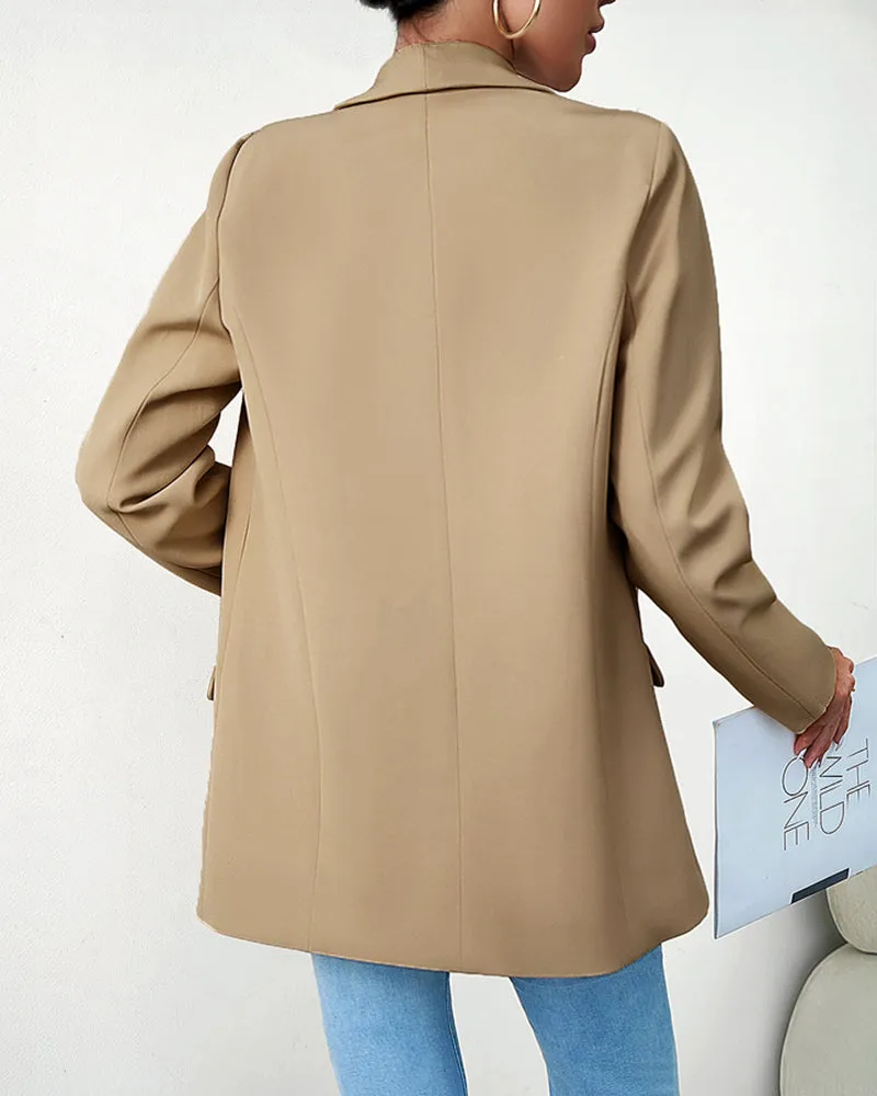 Casual Blazers Open Front Long Sleeve Work Office Blazer Jacket