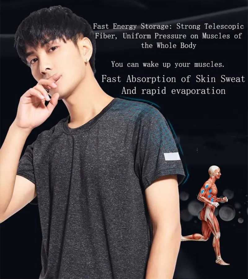 Casual Plain T Shirts Muscle sportswear fitness men