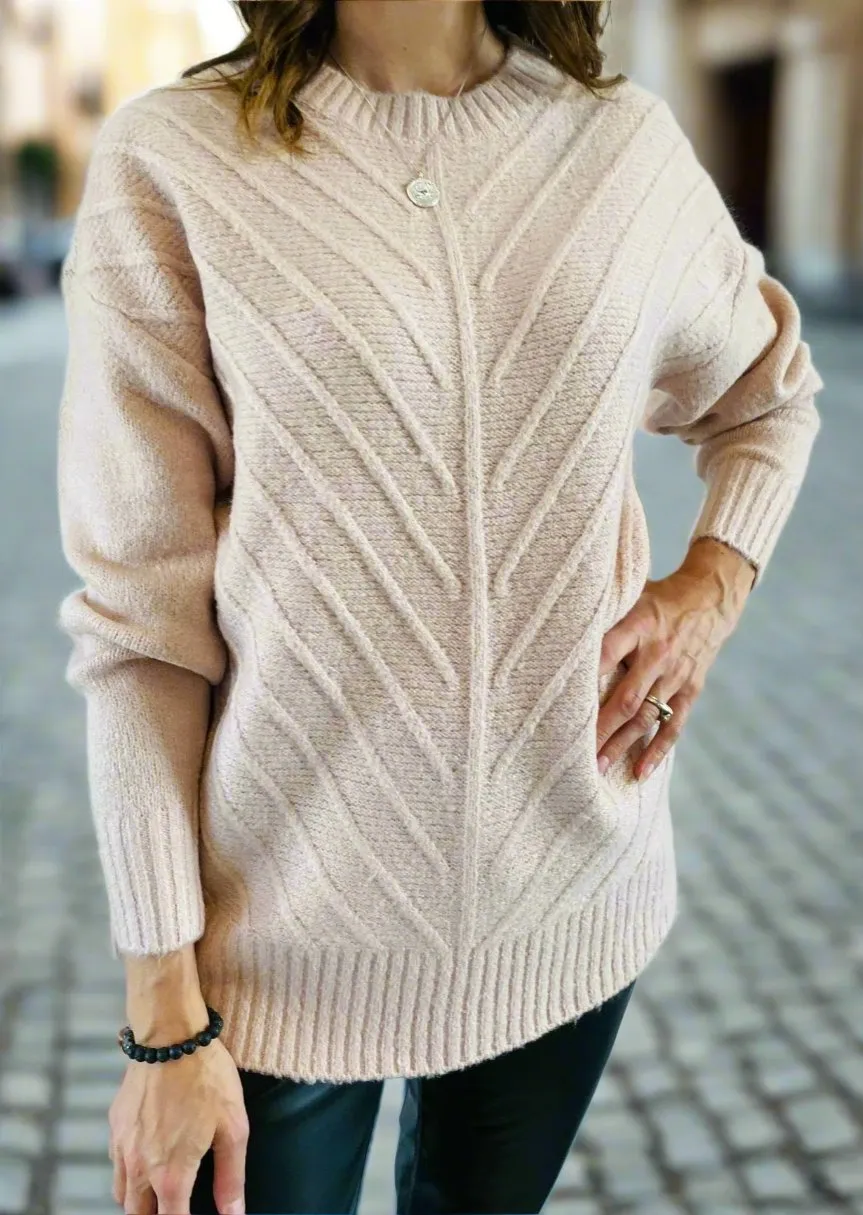 CHEVRON STITCH SWEATER