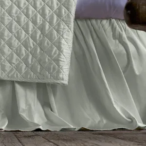 Chloe Gathered Bed Skirt Celadon Velvet 3/22x86