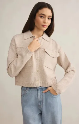 Cielo Sweater Knit Jacket - Parchment