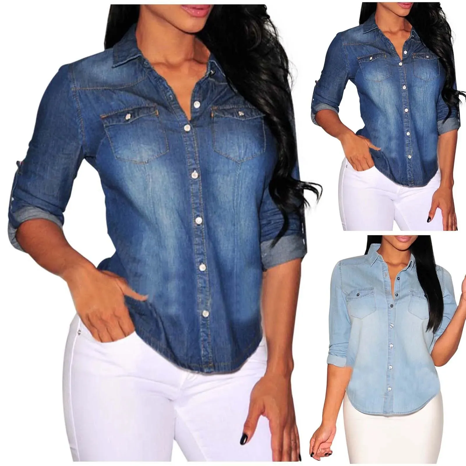 Classic Vintage Denim Blouse