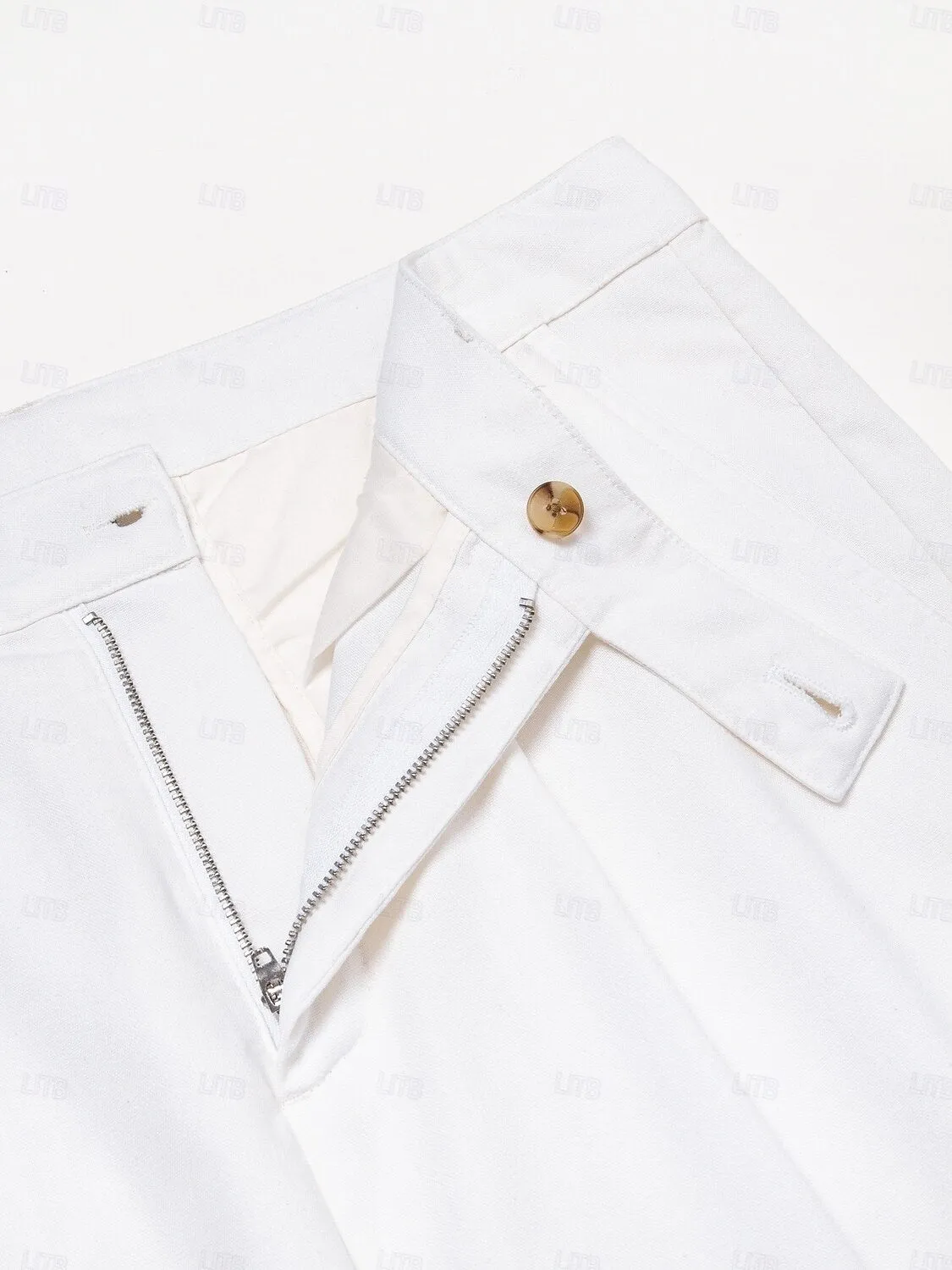 Cotton Linen Solid Color Pants