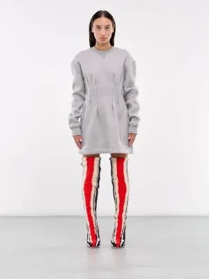 Crewneck Pullover Dress (DRO461-PG1643-LIGHT-GREY)