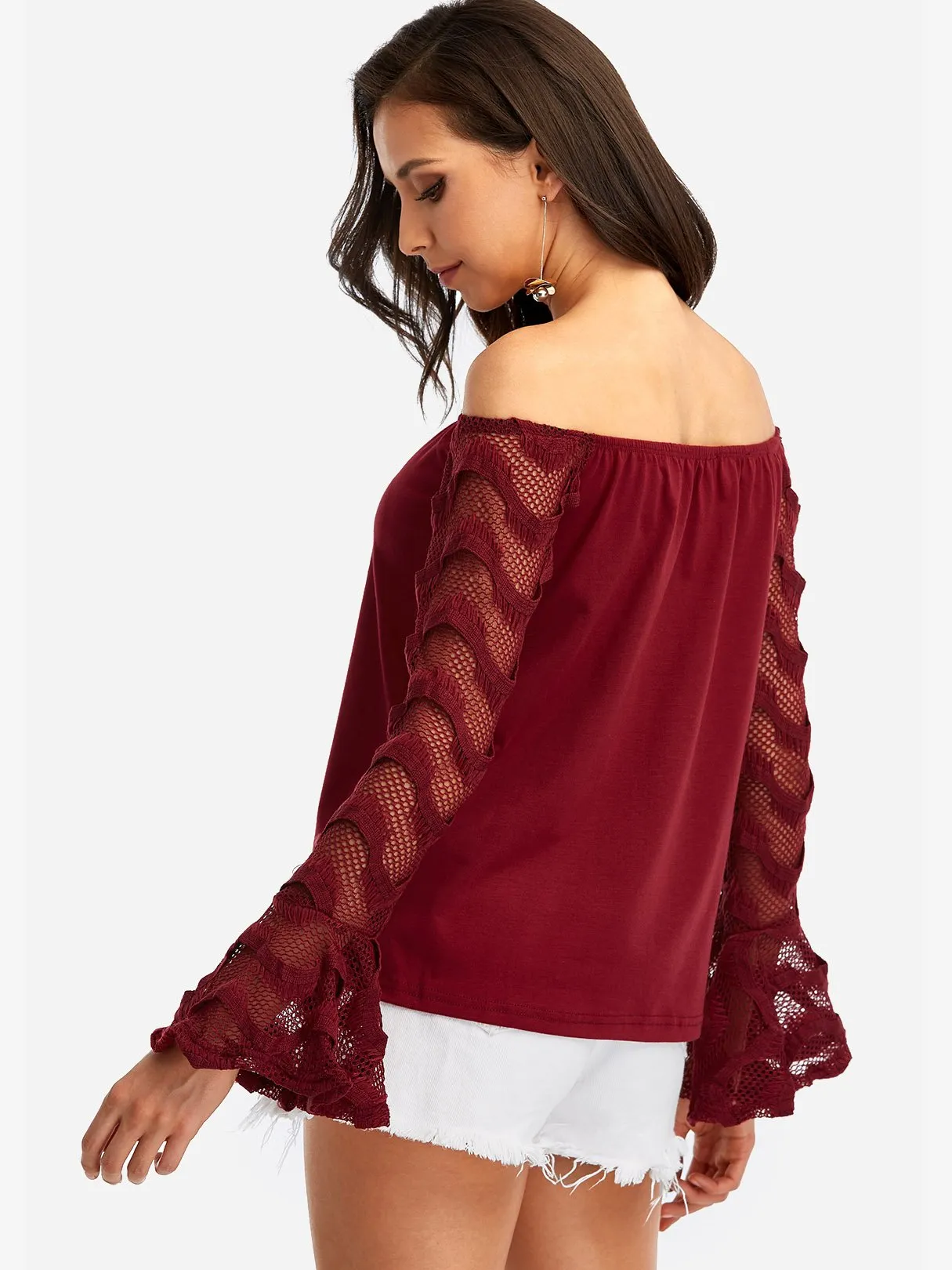 Custom Off The Shoulder Long Sleeve Top
