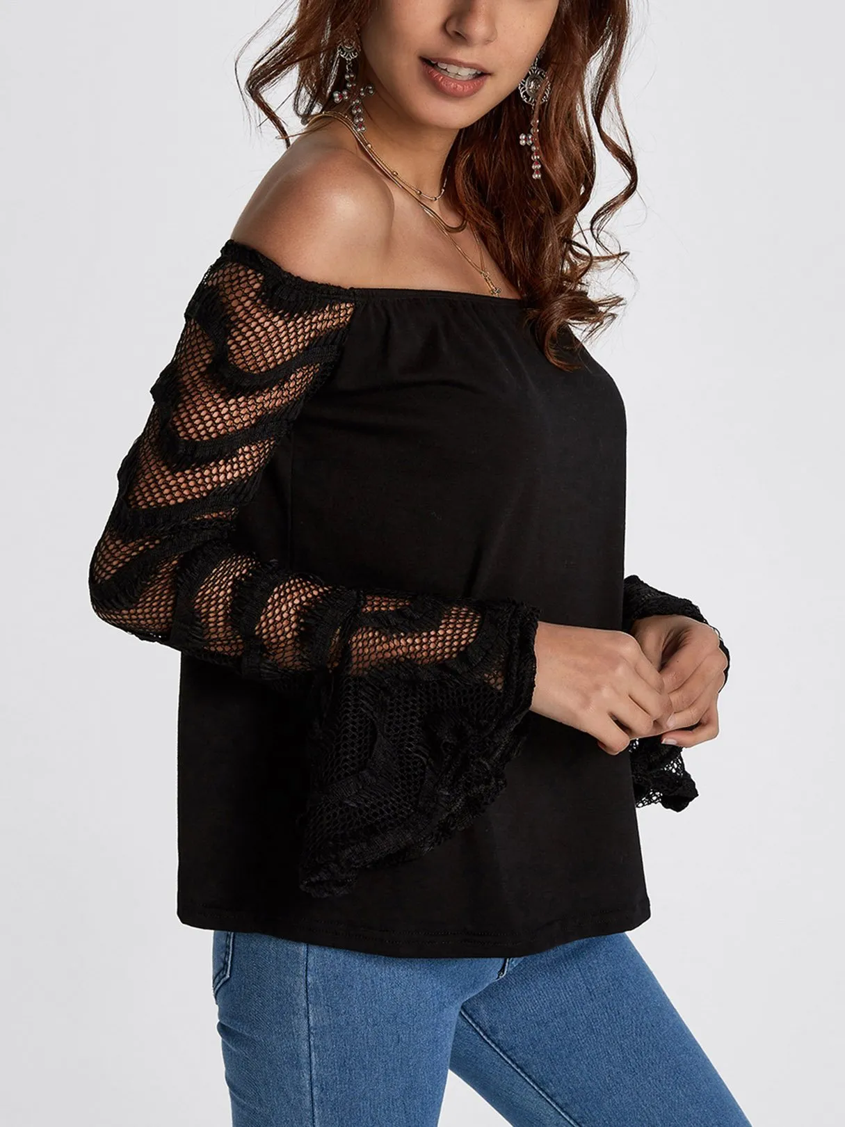 Custom Off The Shoulder Long Sleeve Top