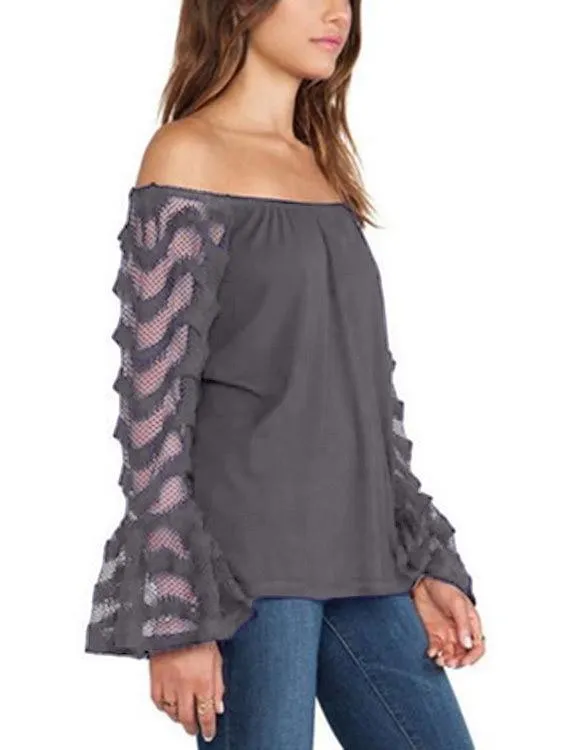 Custom Off The Shoulder Long Sleeve Top