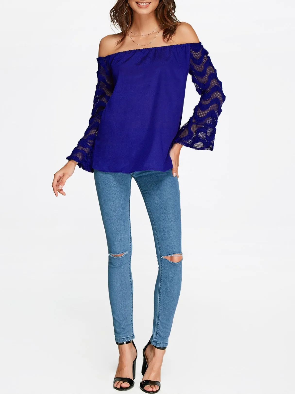Custom Off The Shoulder Long Sleeve Top