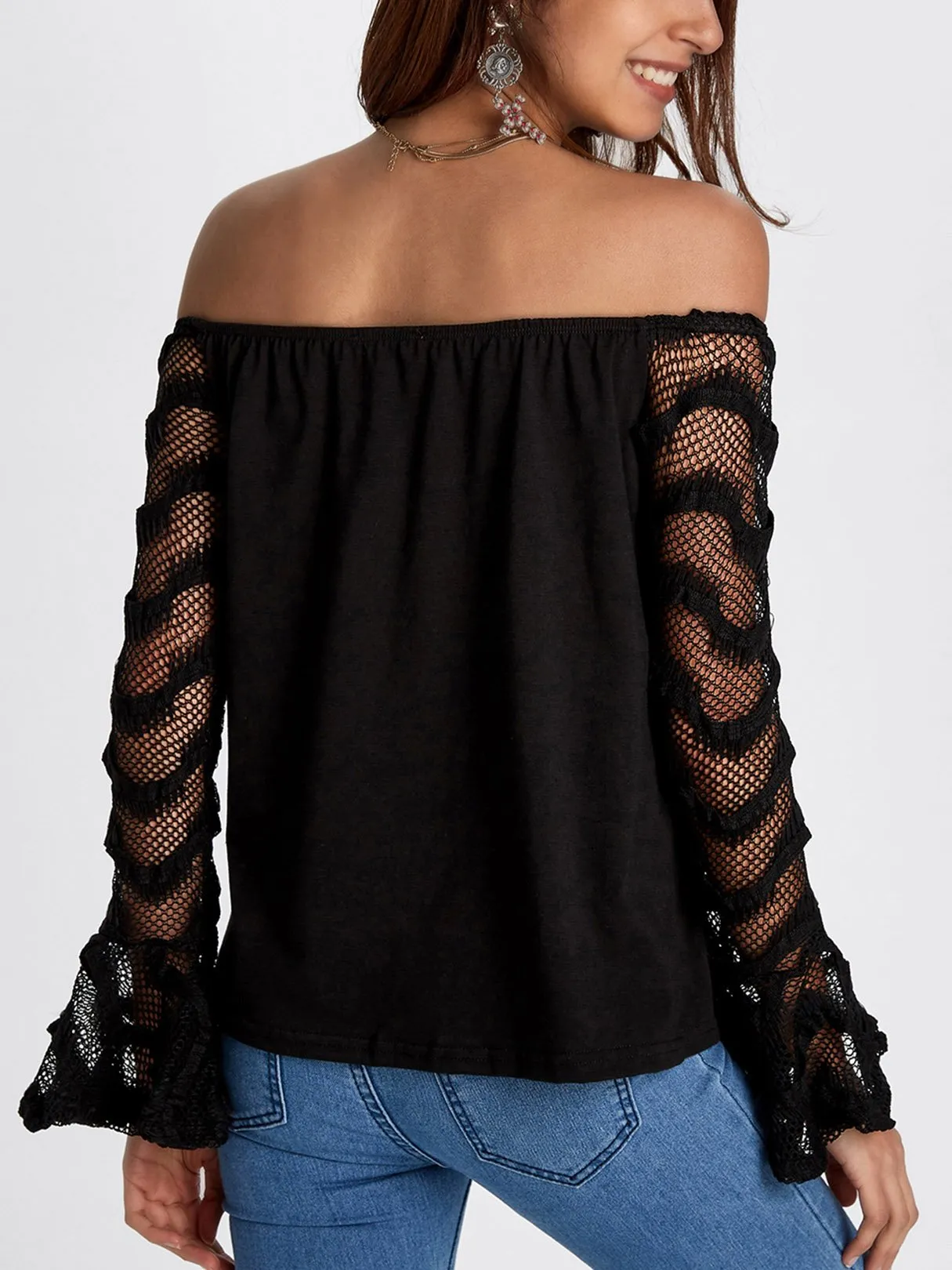 Custom Off The Shoulder Long Sleeve Top