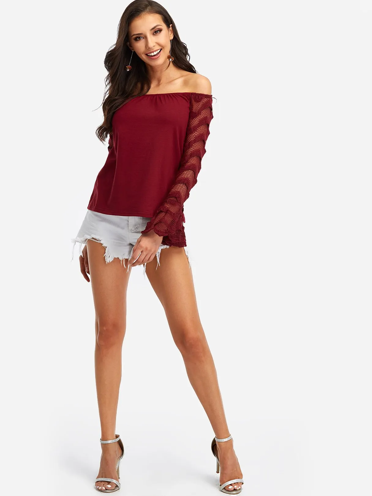 Custom Off The Shoulder Long Sleeve Top