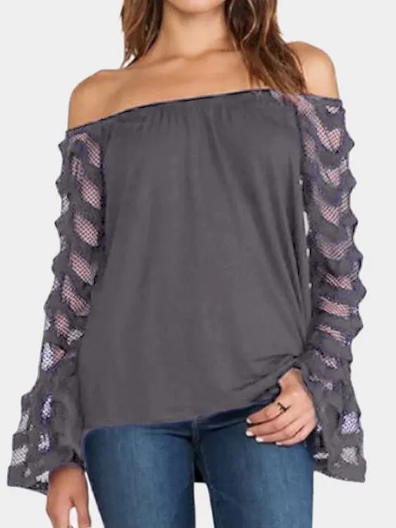 Custom Off The Shoulder Long Sleeve Top