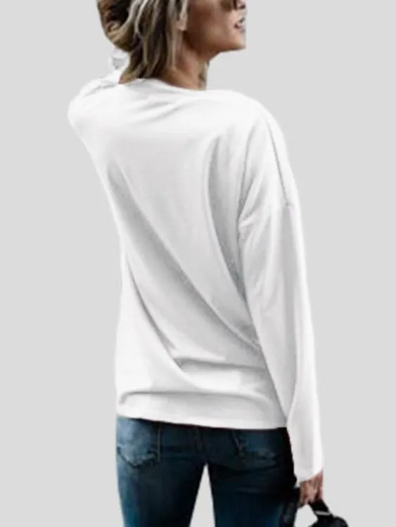 Custom Round Neck Tube Top Animal Floral Print Long Sleeve T-Shirts