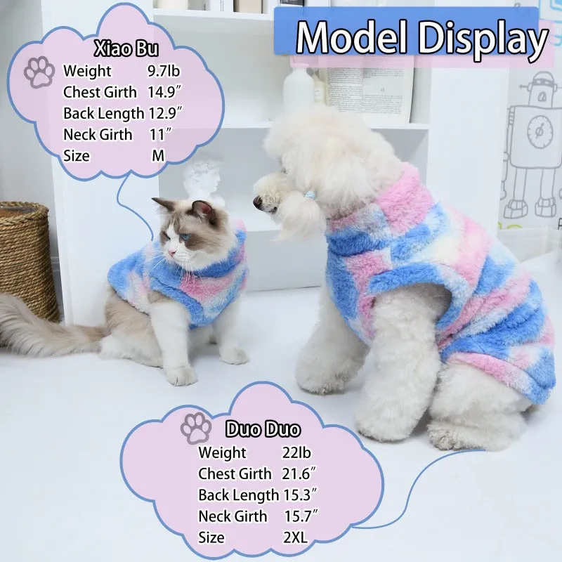 Dog Tie Dye Sweater Skin Friendly Soft Breathable Stretch Fleece