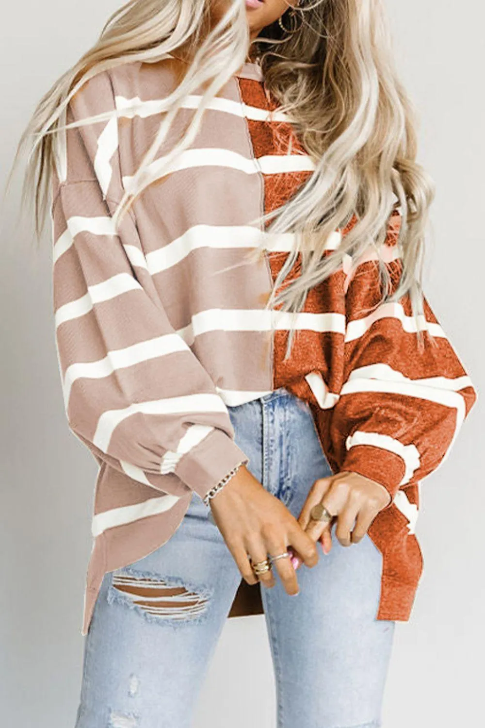 Fashion Meets Comfort Striped Drop Shoulder Top