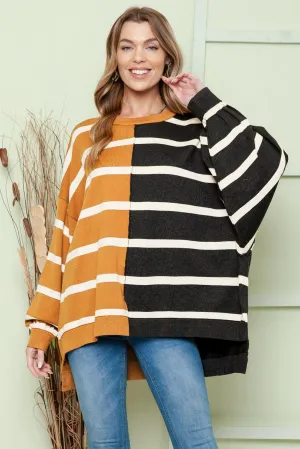 Fashion Meets Comfort Striped Drop Shoulder Top