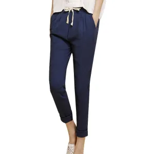 Fashionable Female High Elastic Solid Color Pants