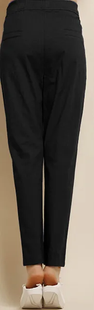 Fashionable Female High Elastic Solid Color Pants