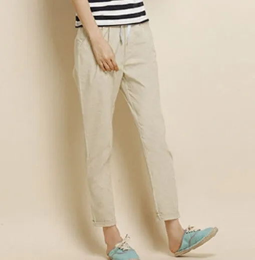 Fashionable Female High Elastic Solid Color Pants