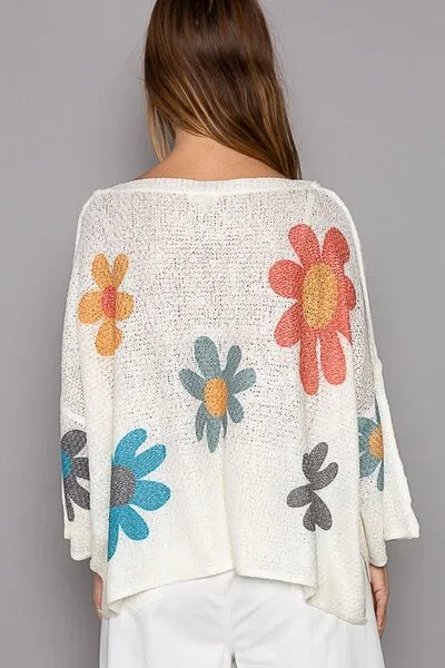 Flower Knit Top