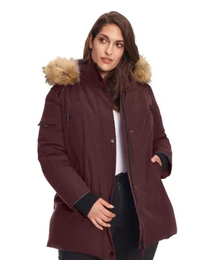 GLACIER | Vegan Down Recycled Parka Winter Jacket | Grape