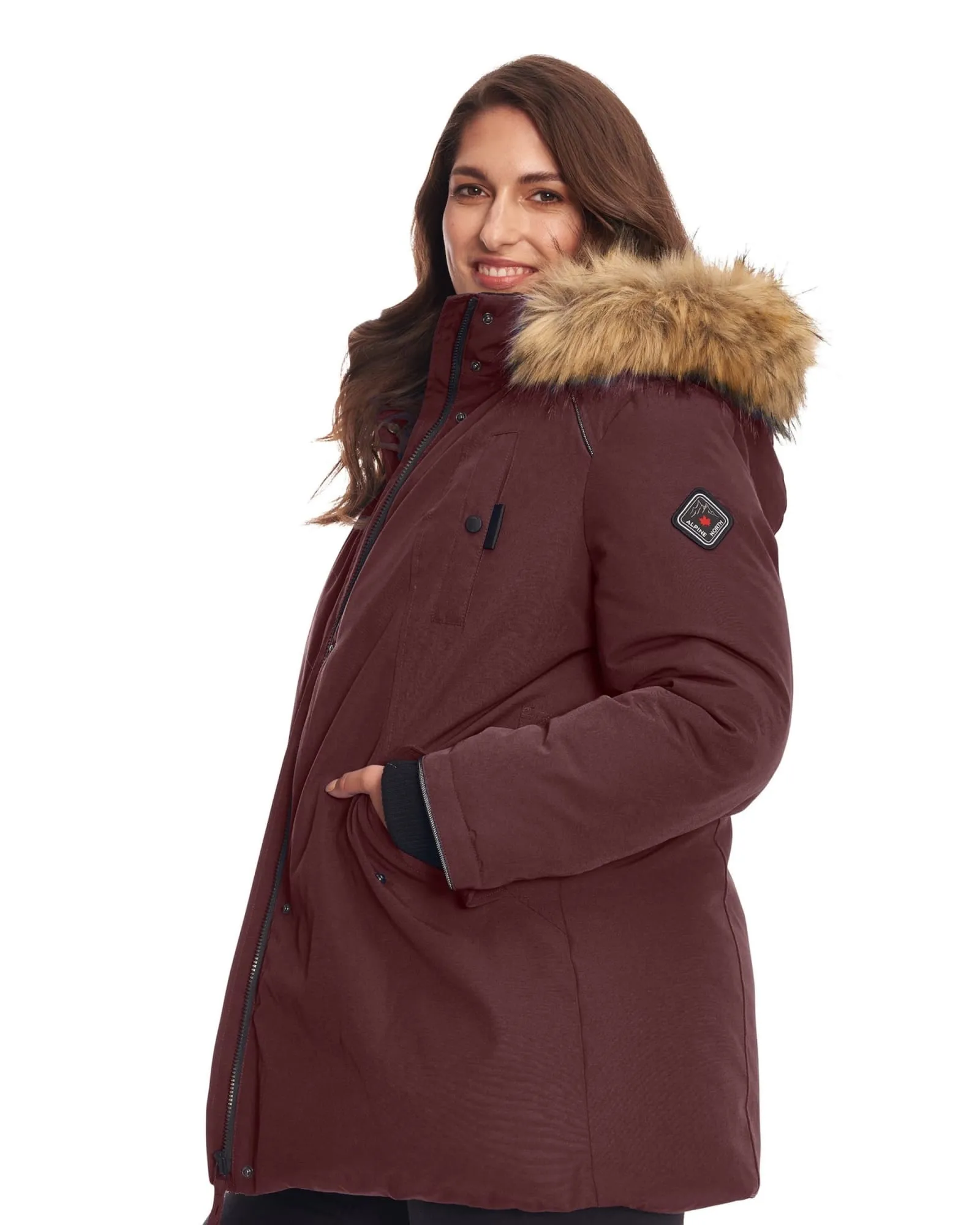 GLACIER | Vegan Down Recycled Parka Winter Jacket | Grape