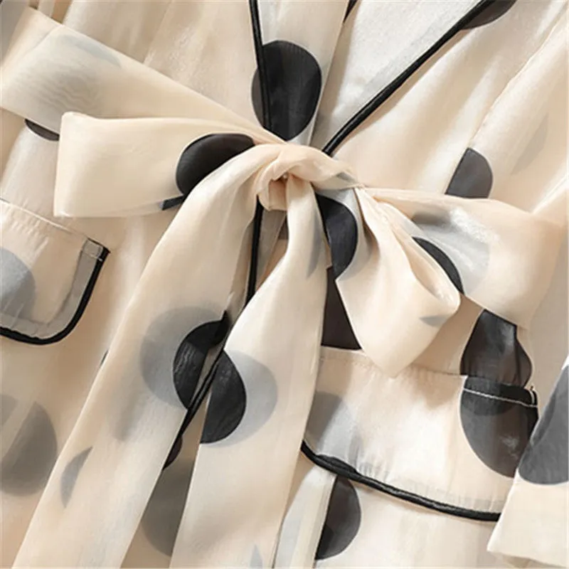 High Quality Polka Dot Organza Suit Blazer Jacket