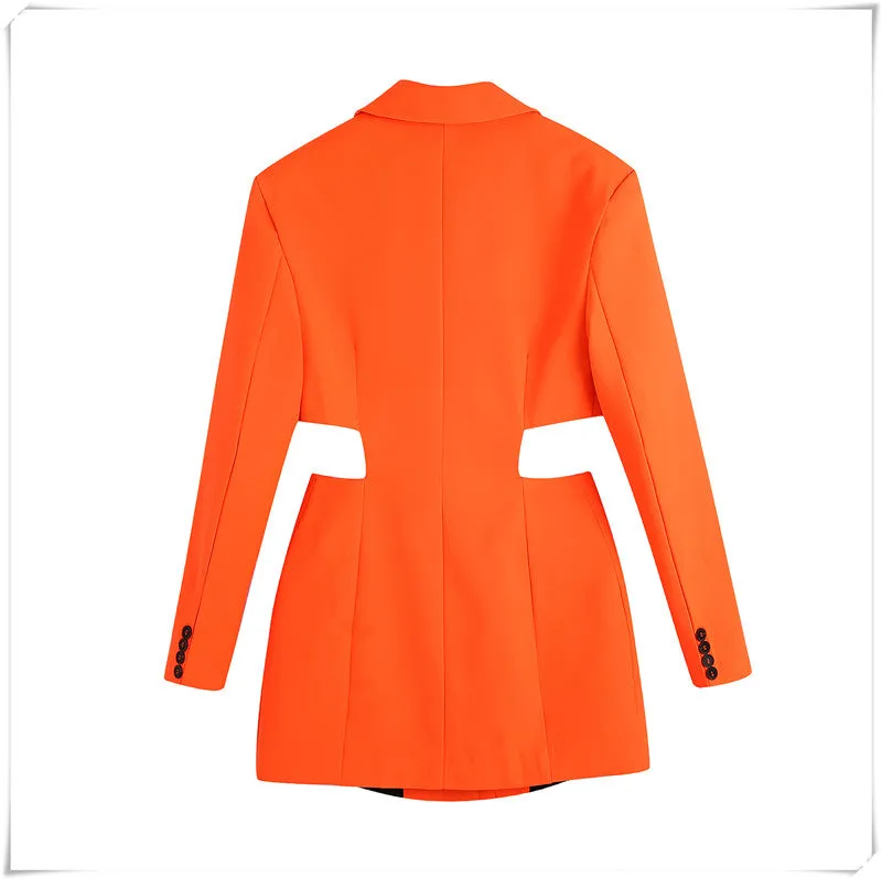 Hollow Out Waist Blazer Dress