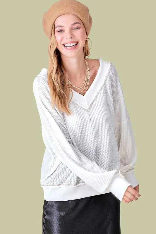 Holly Waffle Top
