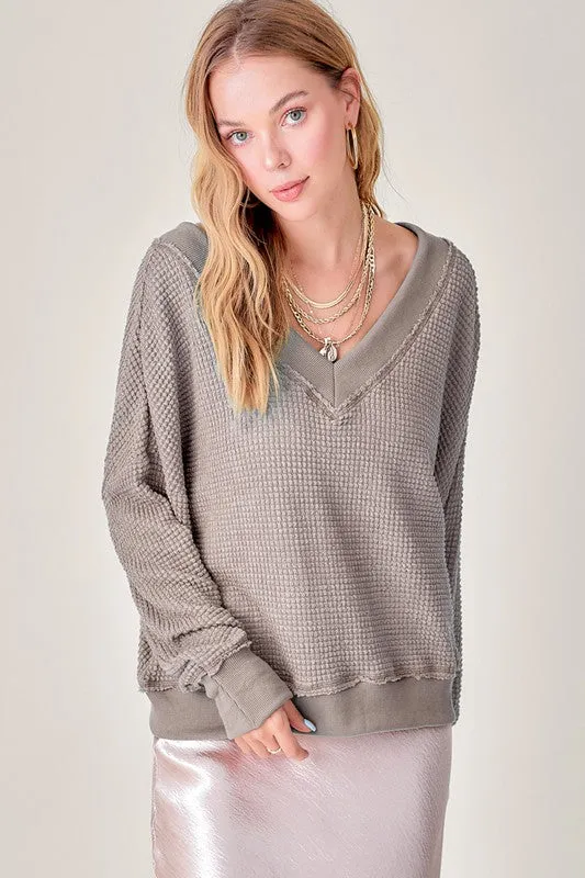Holly Waffle Top