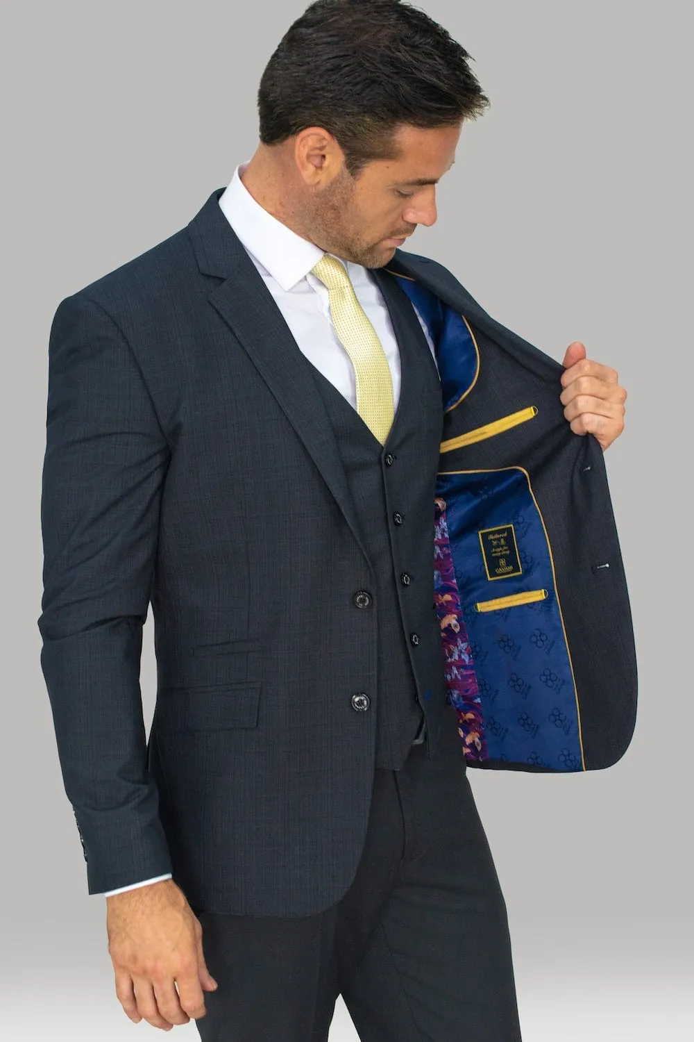 HOUSE OF CAVANI Slim Fit Seeba Blazer - Graphite Grey