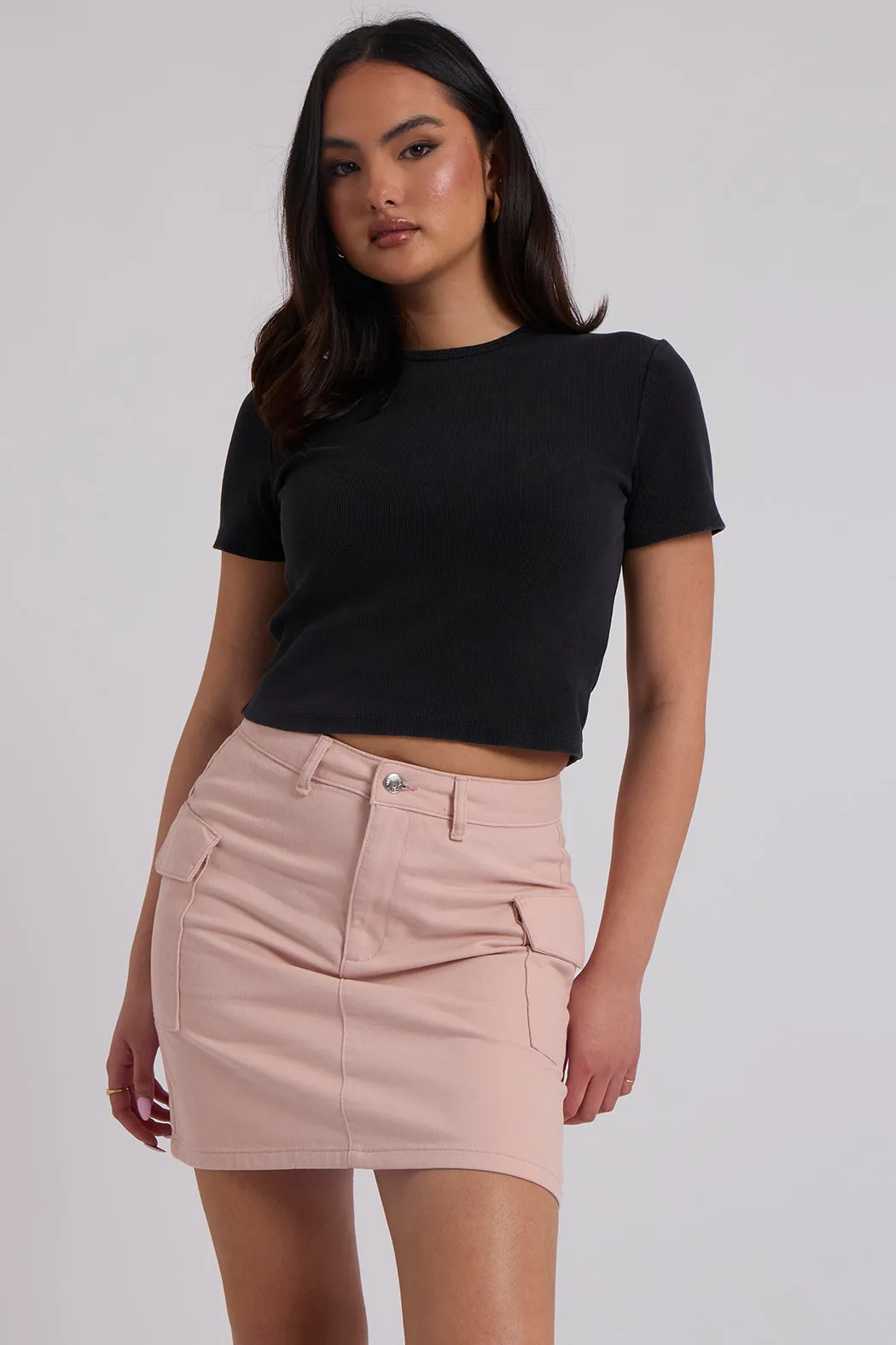Jackie Pink Utility Skirt