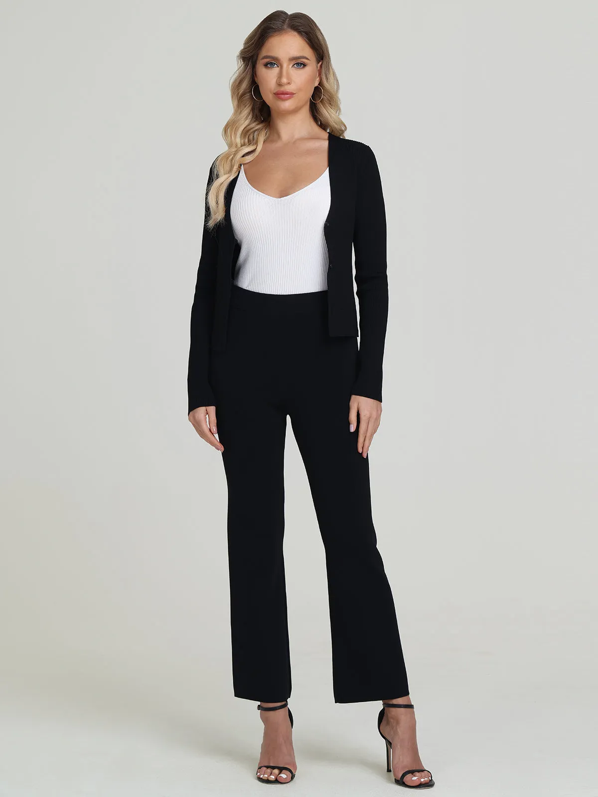 Jess: Button Front Cropped Cardi