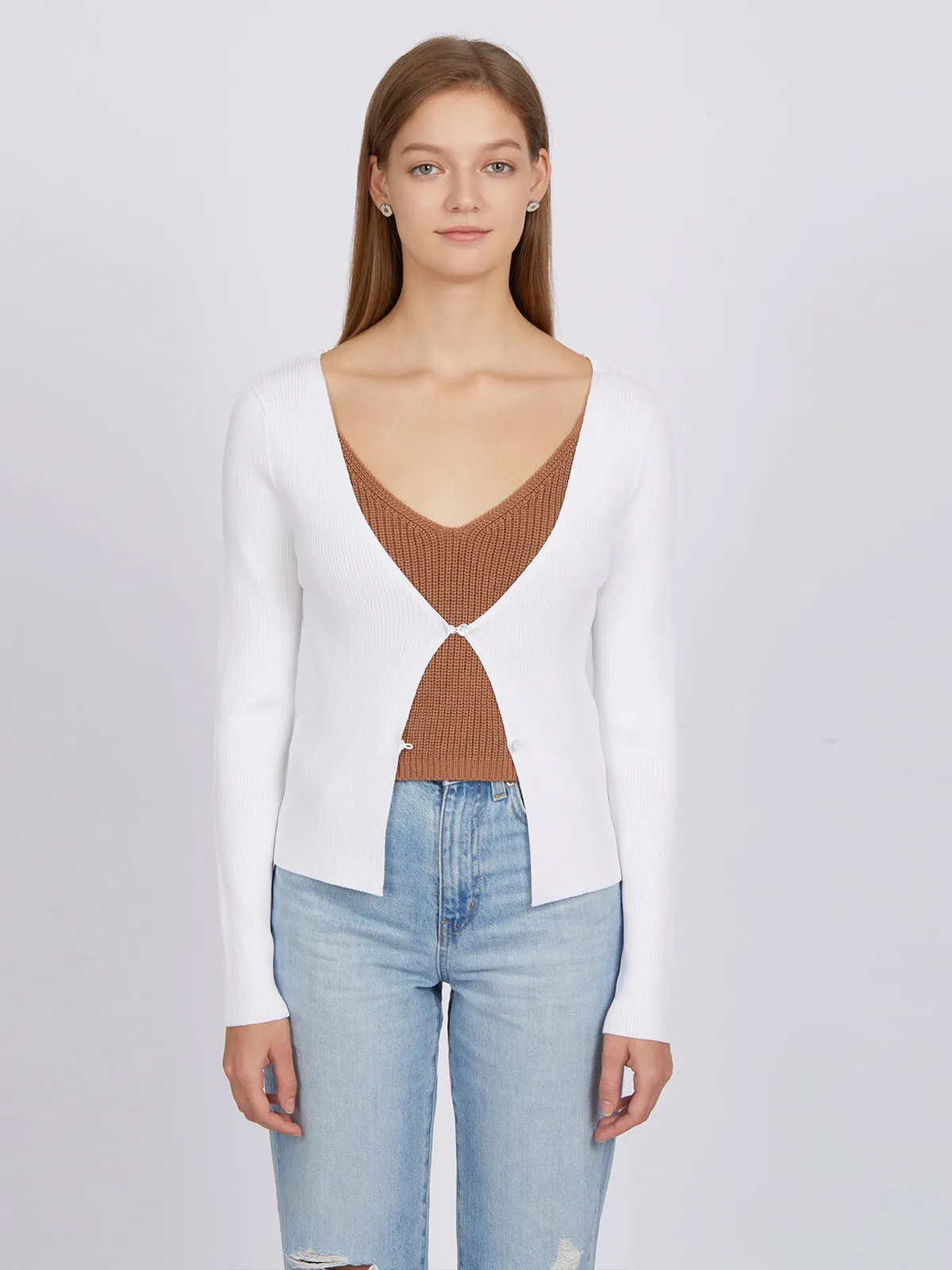 Jess: Button Front Cropped Cardi