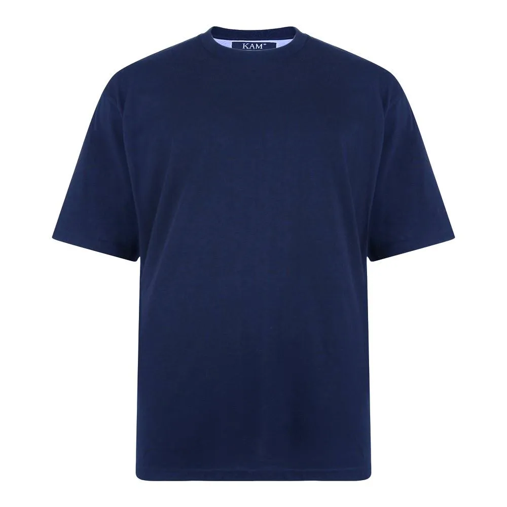 KAM Big Size Short Sleeve Plain T-Shirt For Men in Multi Options, 2XL-14XL