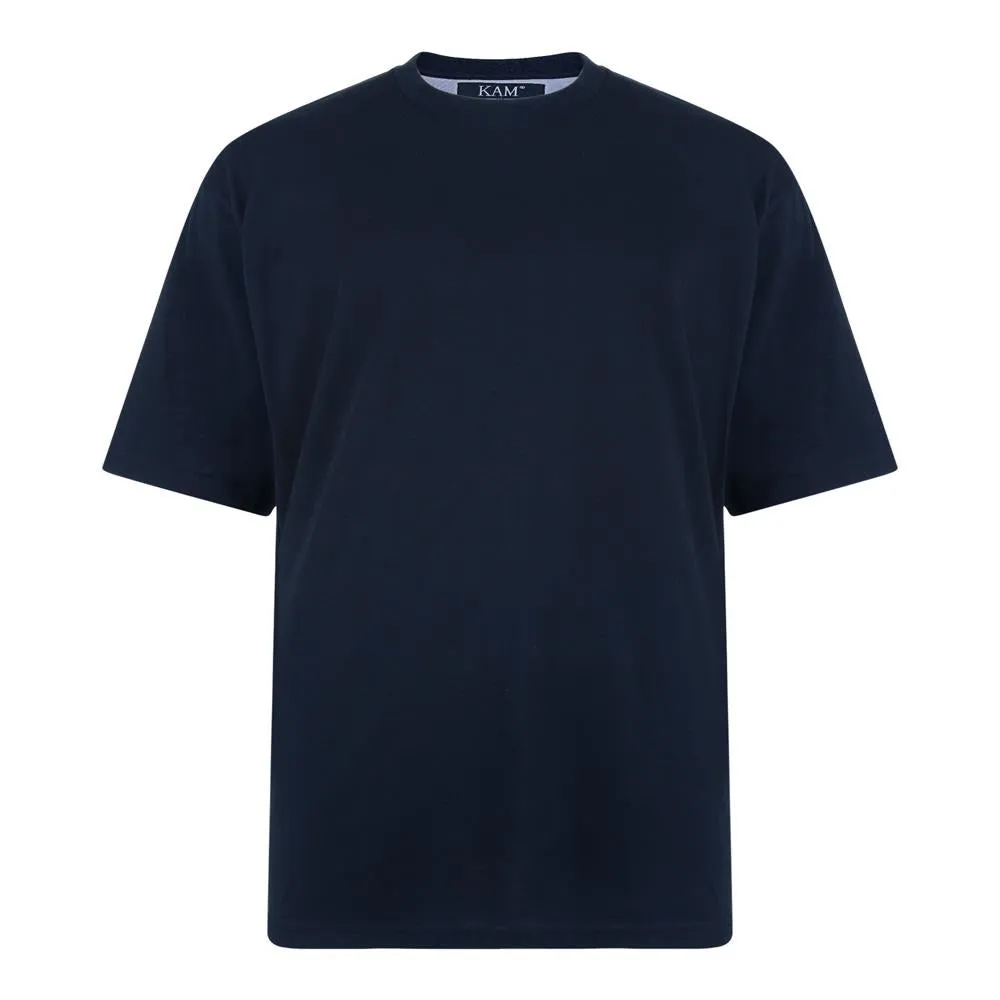KAM Big Size Short Sleeve Plain T-Shirt For Men in Multi Options, 2XL-14XL