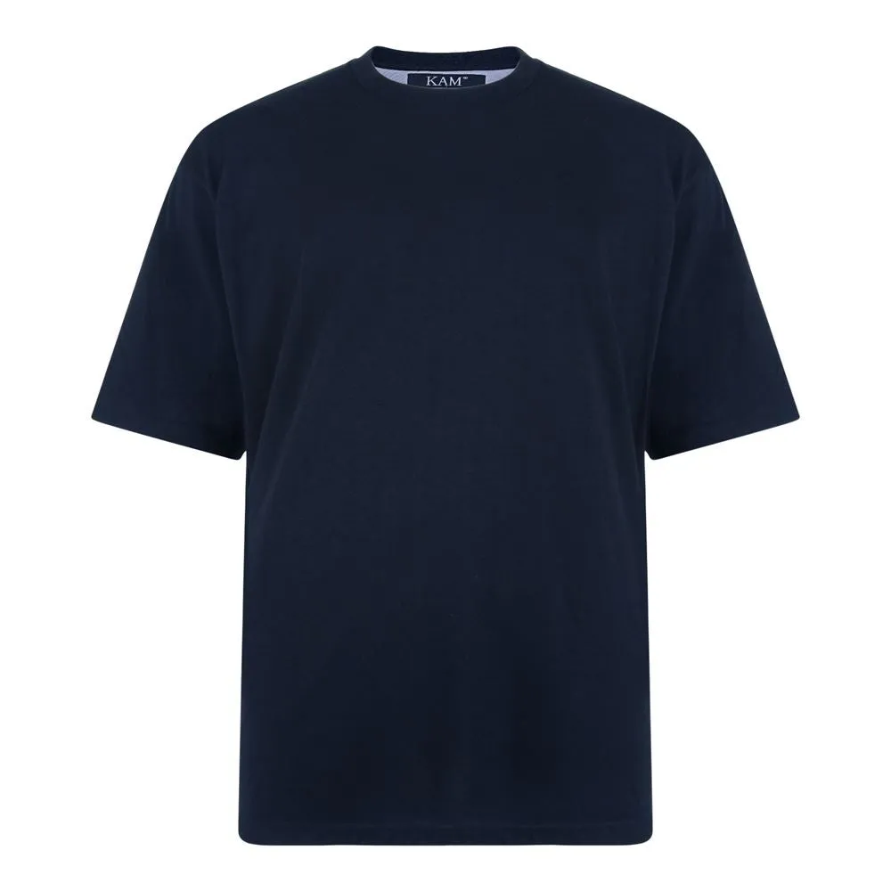 KAM Big Size Short Sleeve Plain T-Shirt For Men in Multi Options, 2XL-14XL