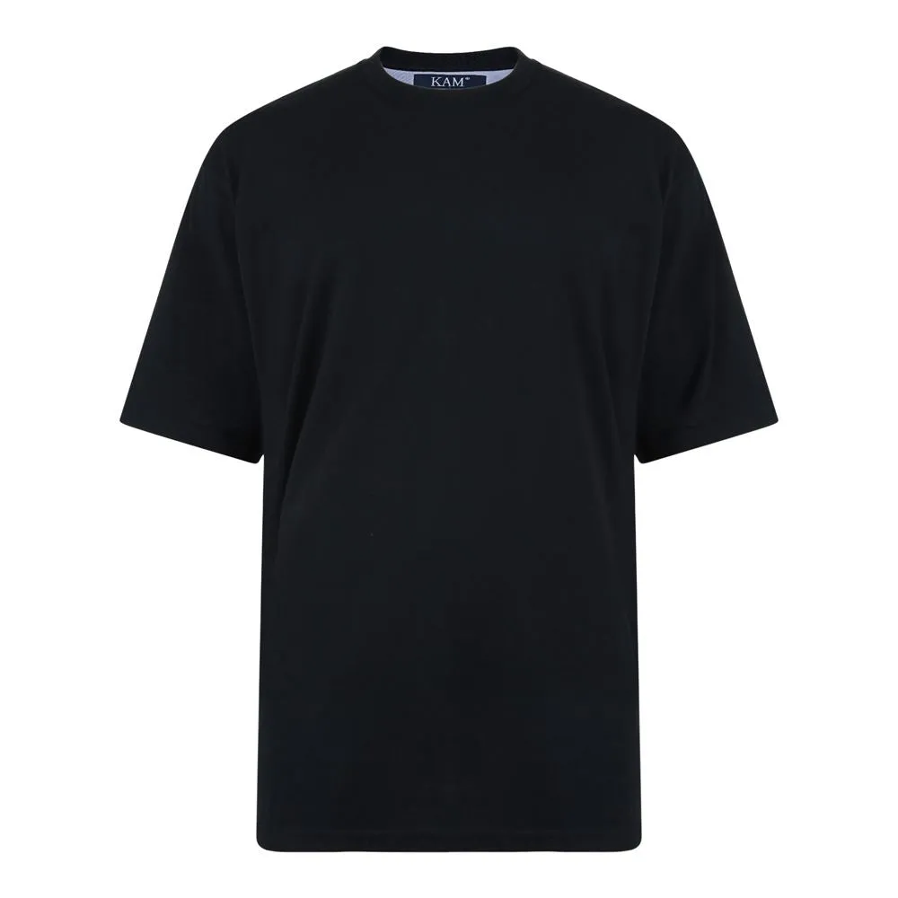 KAM Big Size Short Sleeve Plain T-Shirt For Men in Multi Options, 2XL-14XL