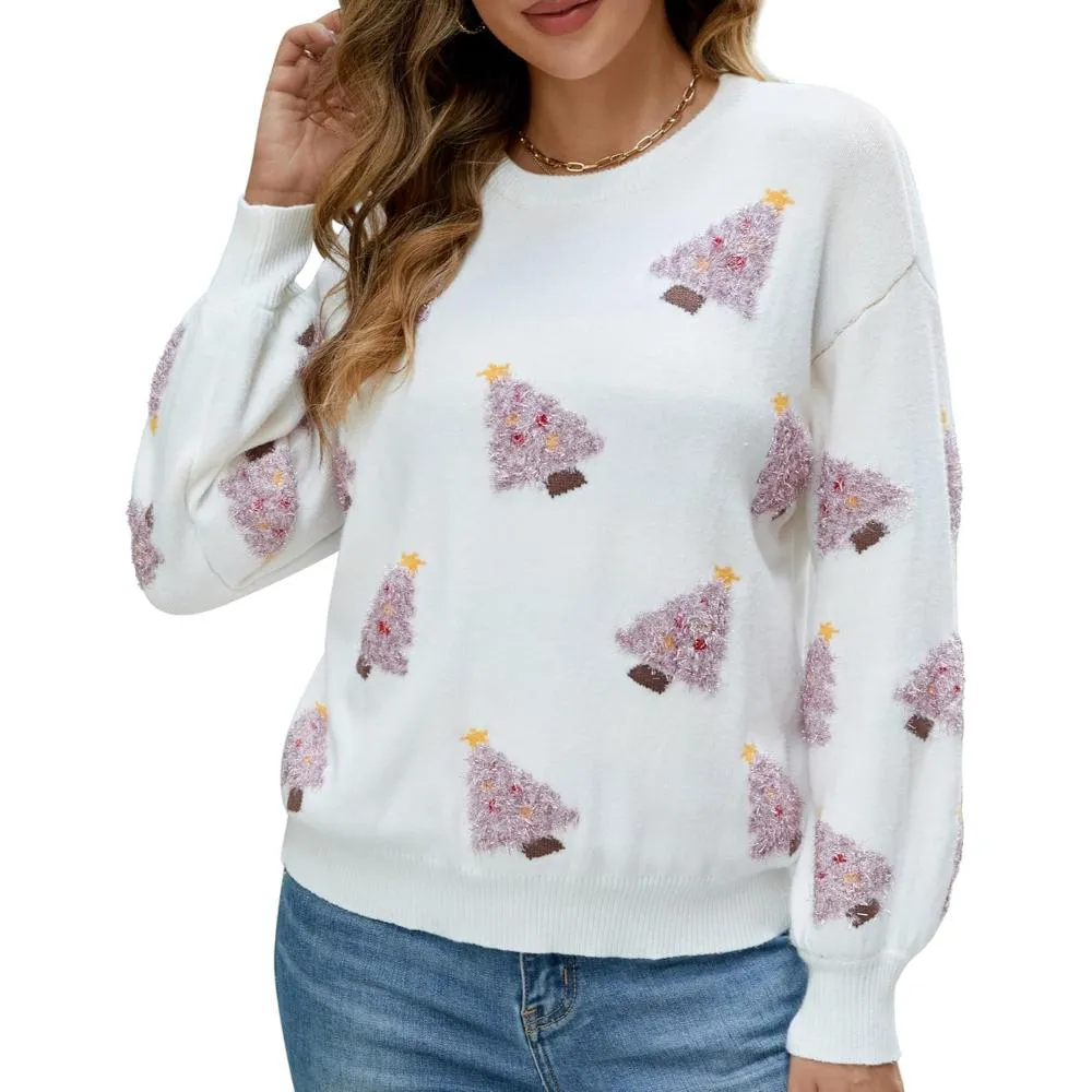 Knitted Sweater with a Christmas Holiday Theme
