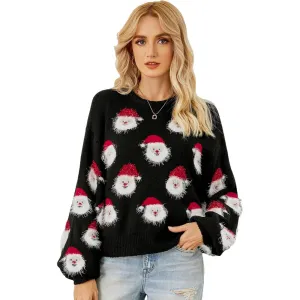Knitted Sweater with a Christmas Holiday Theme