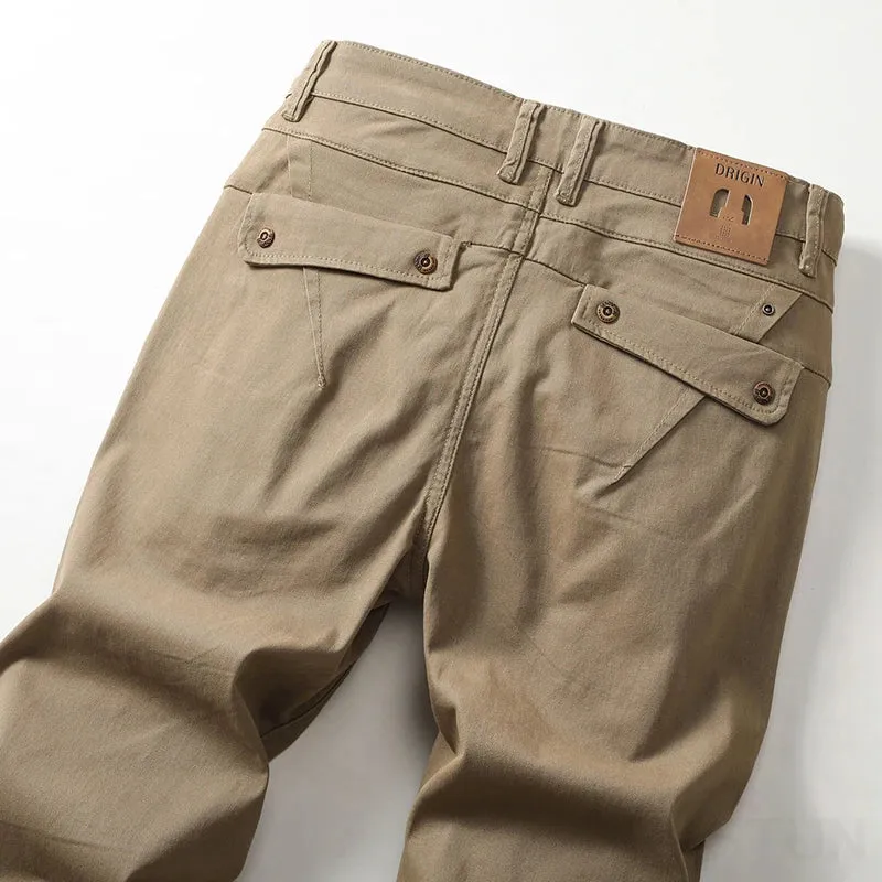 KSTUN Men's Luxury Clothing Casual Pants Fashion Pockets Desinger Full Length Trousers Men Original Brand Straight Cut Stretch