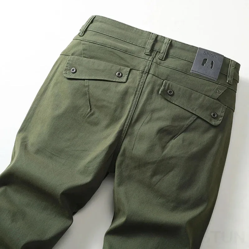 KSTUN Men's Luxury Clothing Casual Pants Fashion Pockets Desinger Full Length Trousers Men Original Brand Straight Cut Stretch