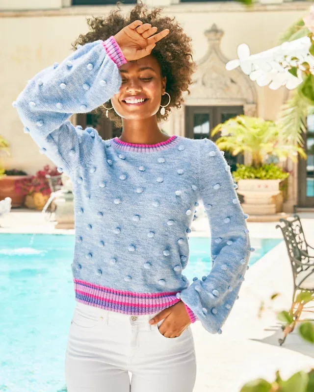 Lilly Pulitzer Verna Sweater Blue Peri Marl