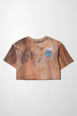 Lilo And Stitch Crop Top T-Shirt Pink